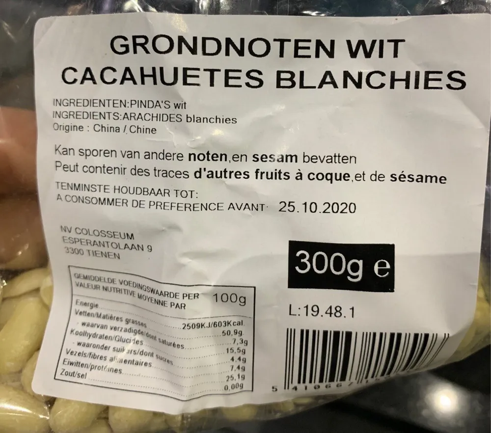 Cacahuetes blanchies