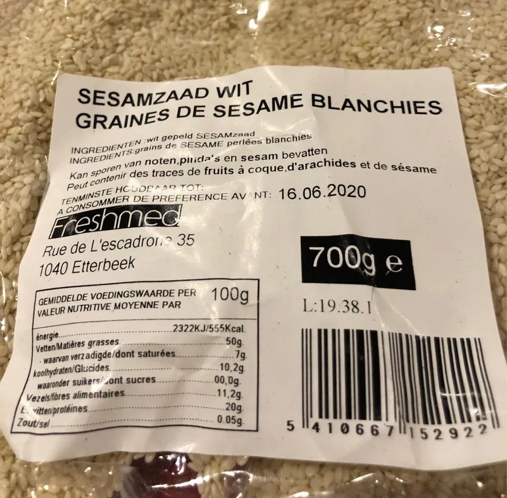 Graines de sesame blanchies