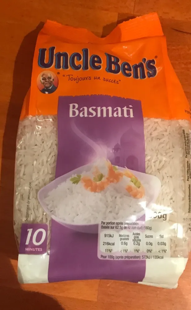 Uncle ben’s riz basmati