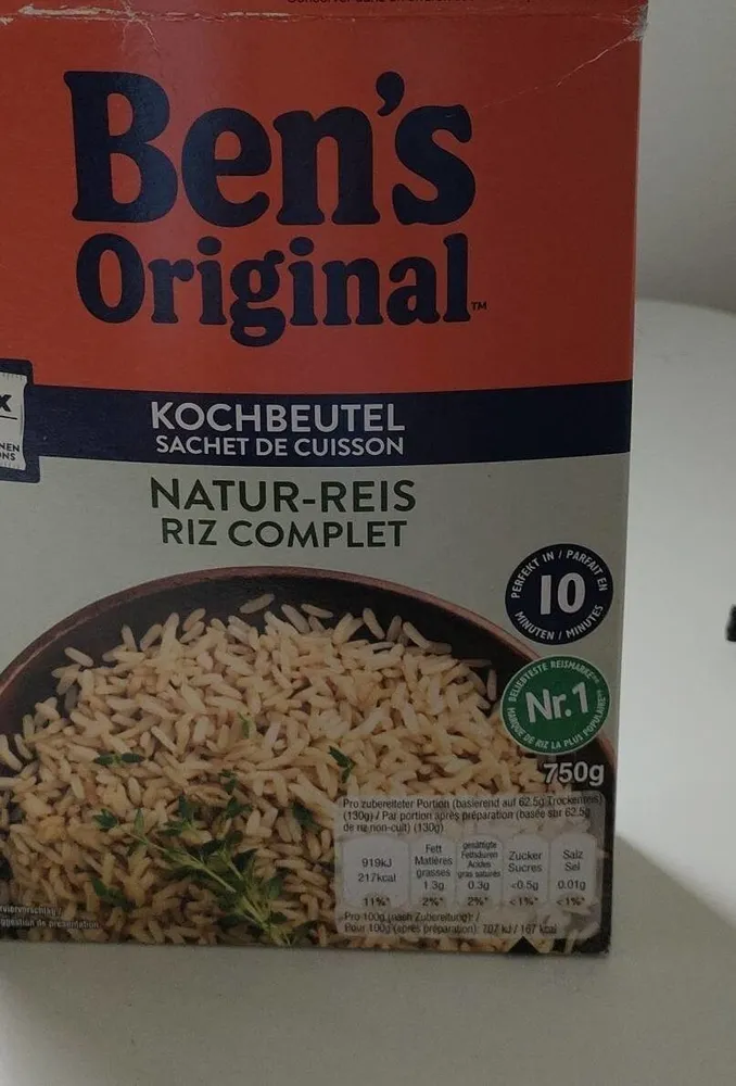 Natur-Reis, Kochbeutel