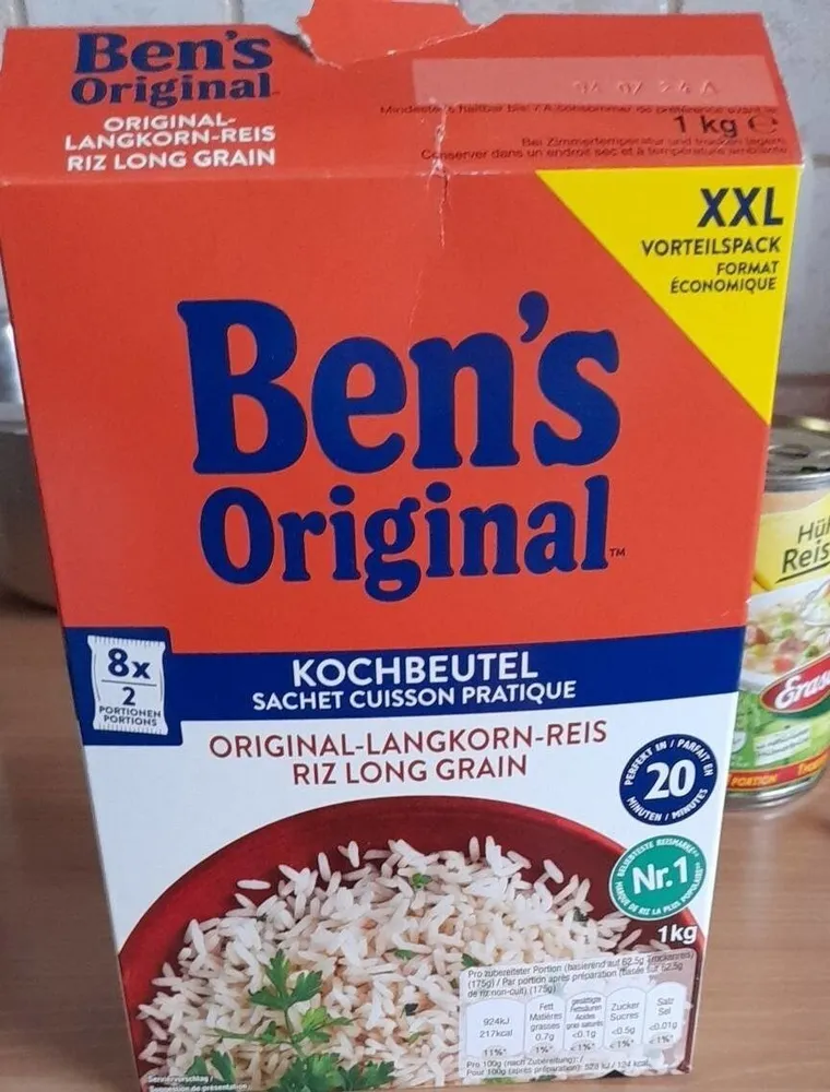 Langkorn-Reis im Kochbeutel