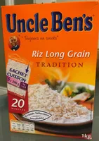 Riz long grain cuisson rapide 20 minutes UNCLE BEN'S