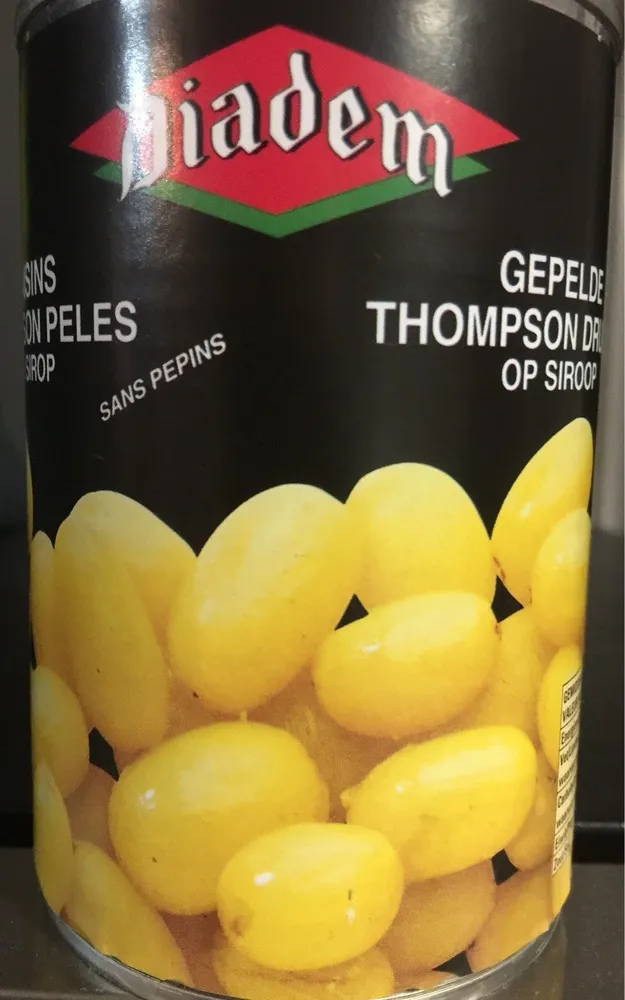 Raisins Thompson pelés au sirop