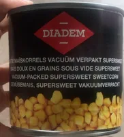Maïs doux en grains sous vide supersweet