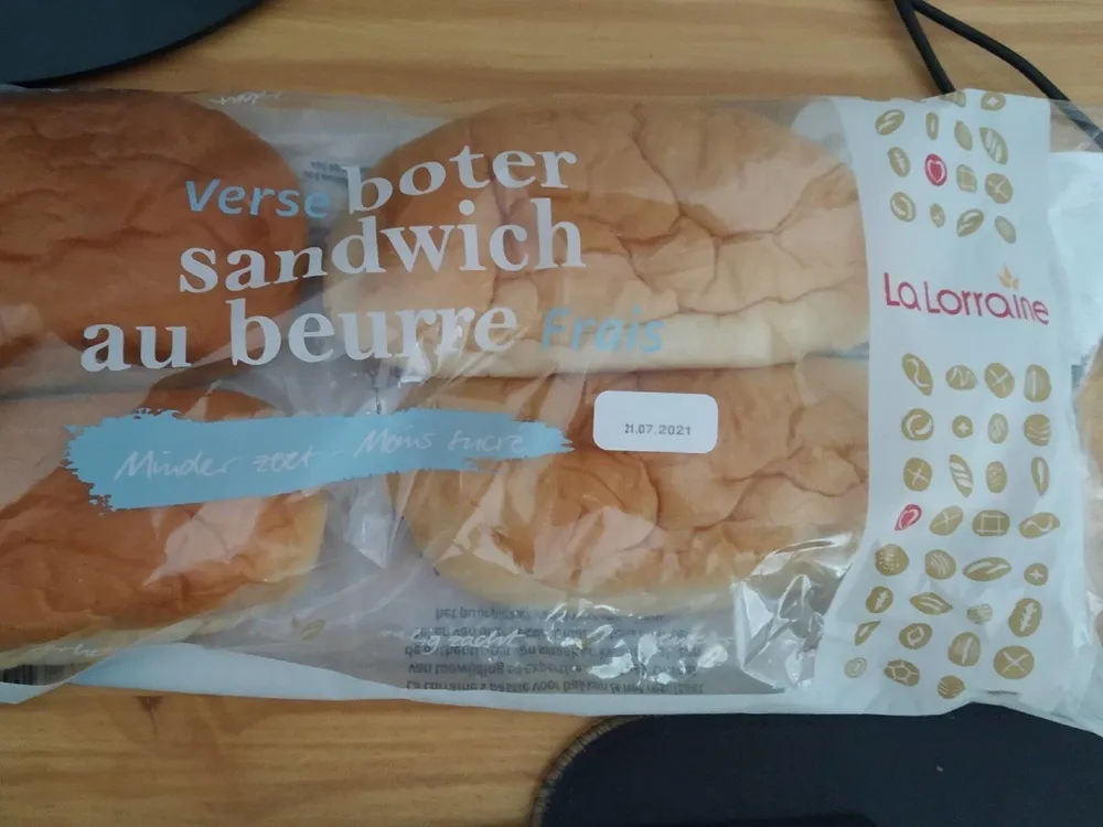 Sandwich au beurre frais