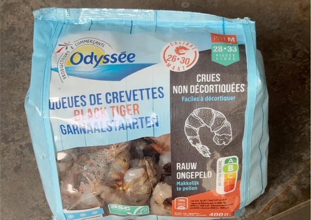 Queues de crevettes BLACK TIGER
