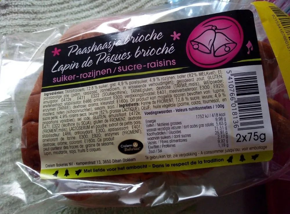 Lapin de Pâques brioché