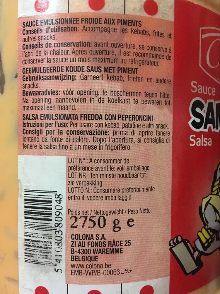 Sauce Samourai Colona