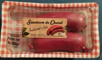 Saucisson de cheval rouge fumé féculé