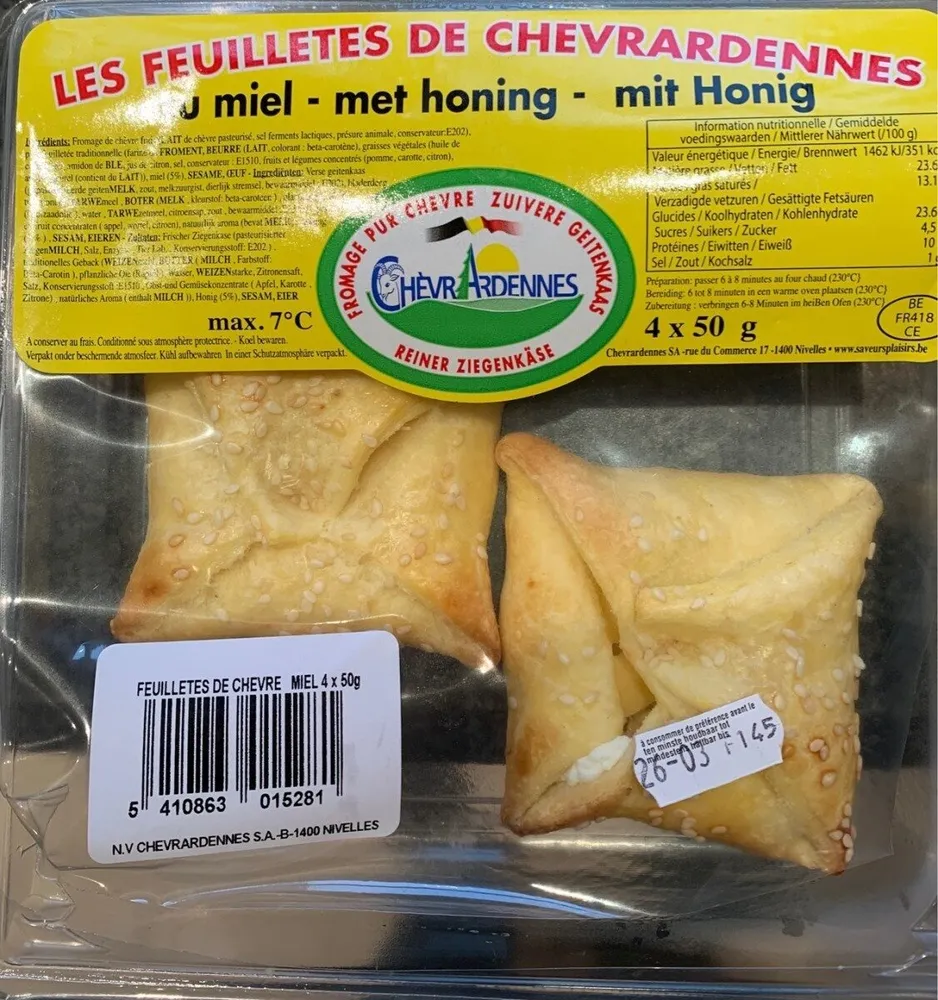 Les feuilletés de chevradennes au miel