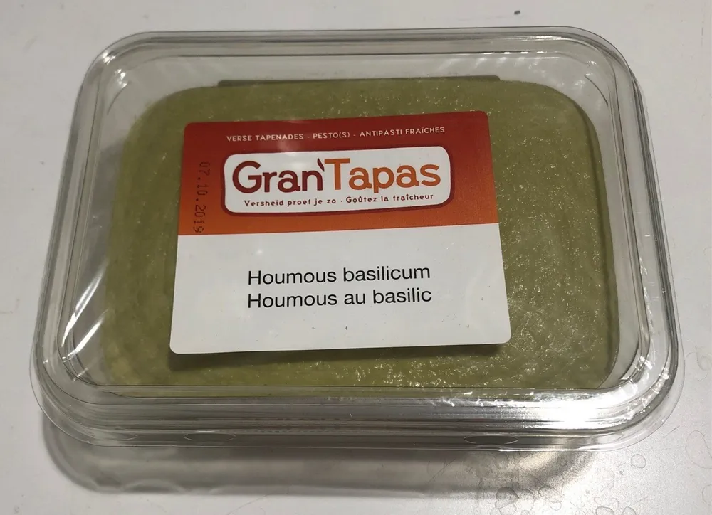 Houmous au basilic