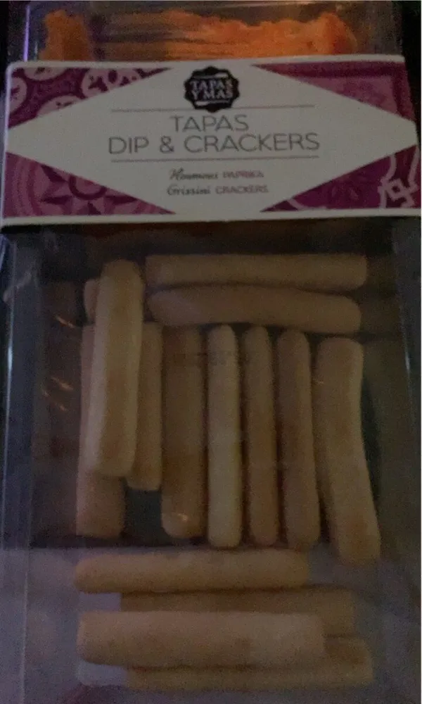 Tapas dip & crackers houmous paprika
