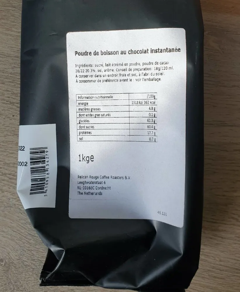 Poudre de boisson au chocolat instantanée