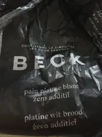 Beck pain platine blanc zéro additif