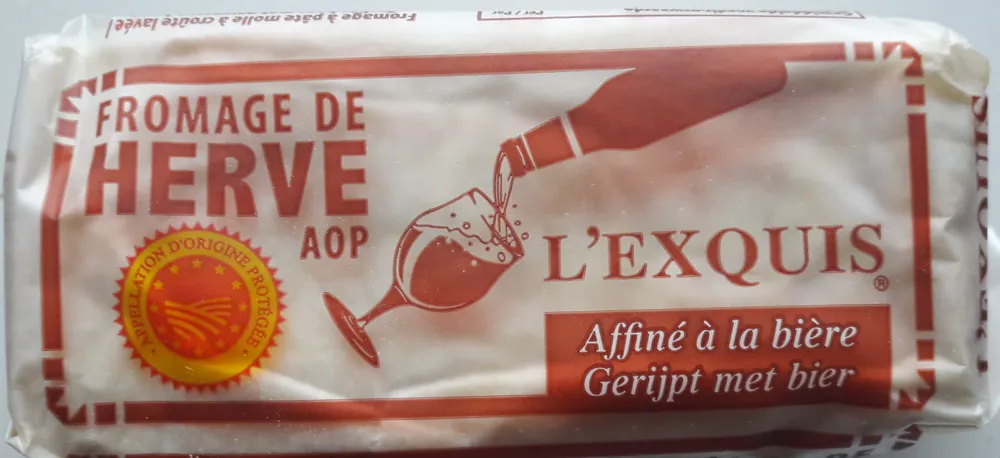 Fromage AOP au lait pasteurise affine a la biere L'Exquis