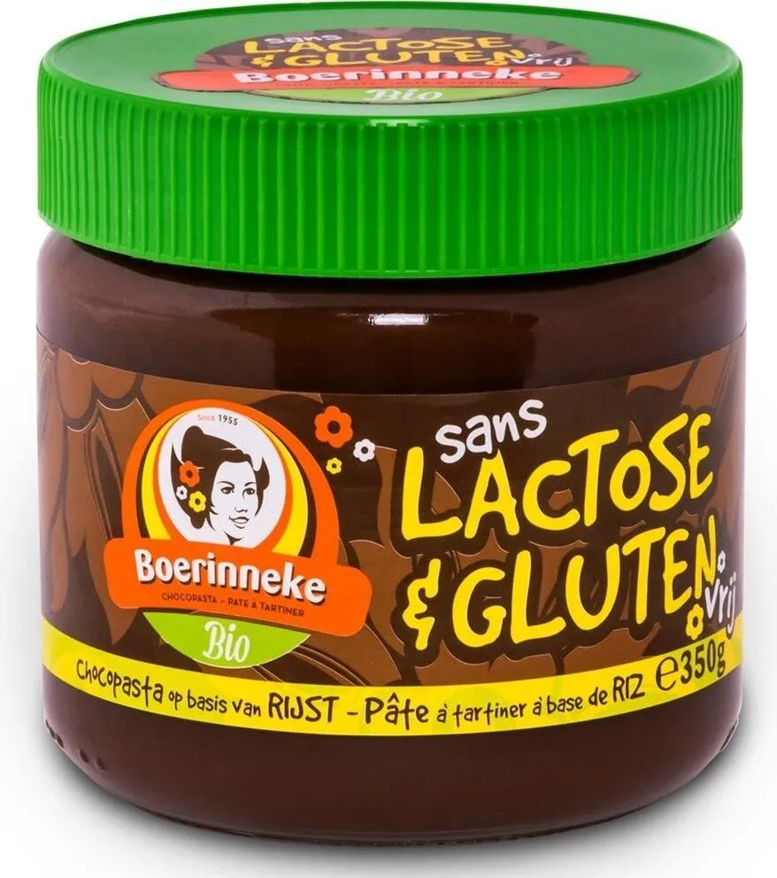 Chocopasta op basis van rijst, lactose- en glutenvrij