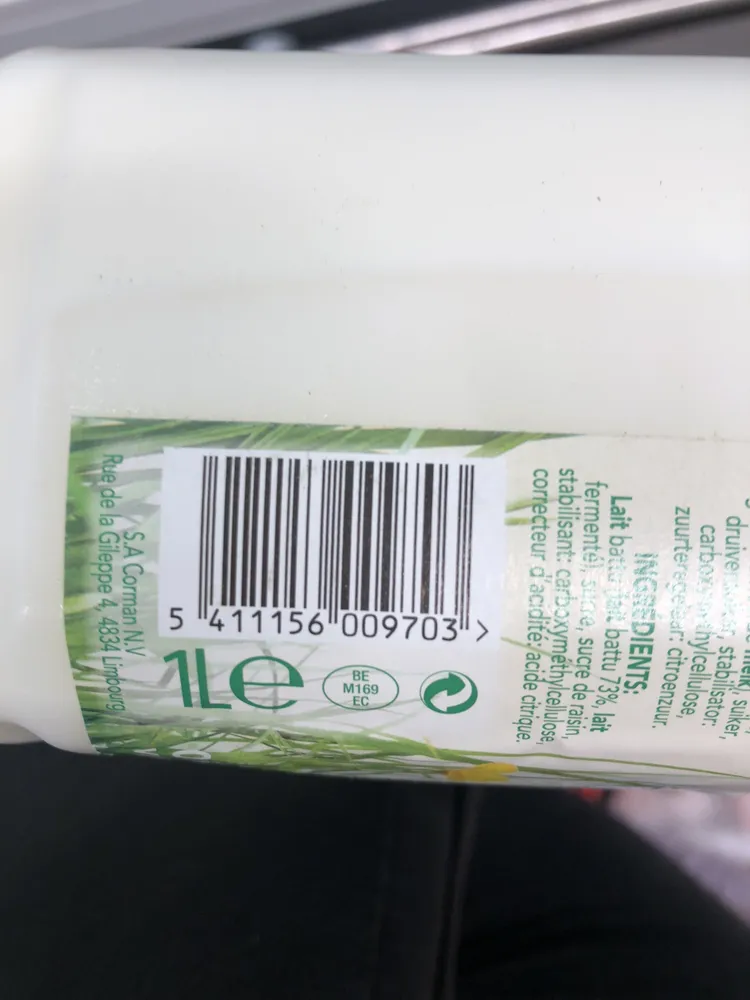 Lait battu au sucre de raisin