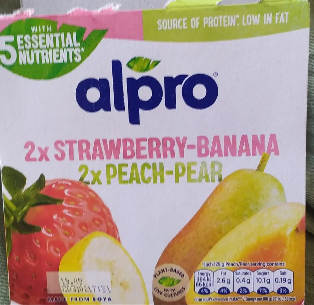 Strawberry-Banana & Peach-Pear