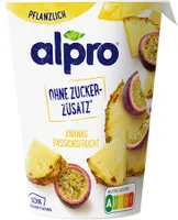 Alpro Soja-Joghurtalternative Ananas Passionsfrucht ohne Zuckerzusatz, 400g, gekühlt, vegan