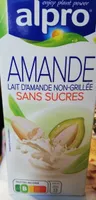 lait d'amande non grillée sans sucre