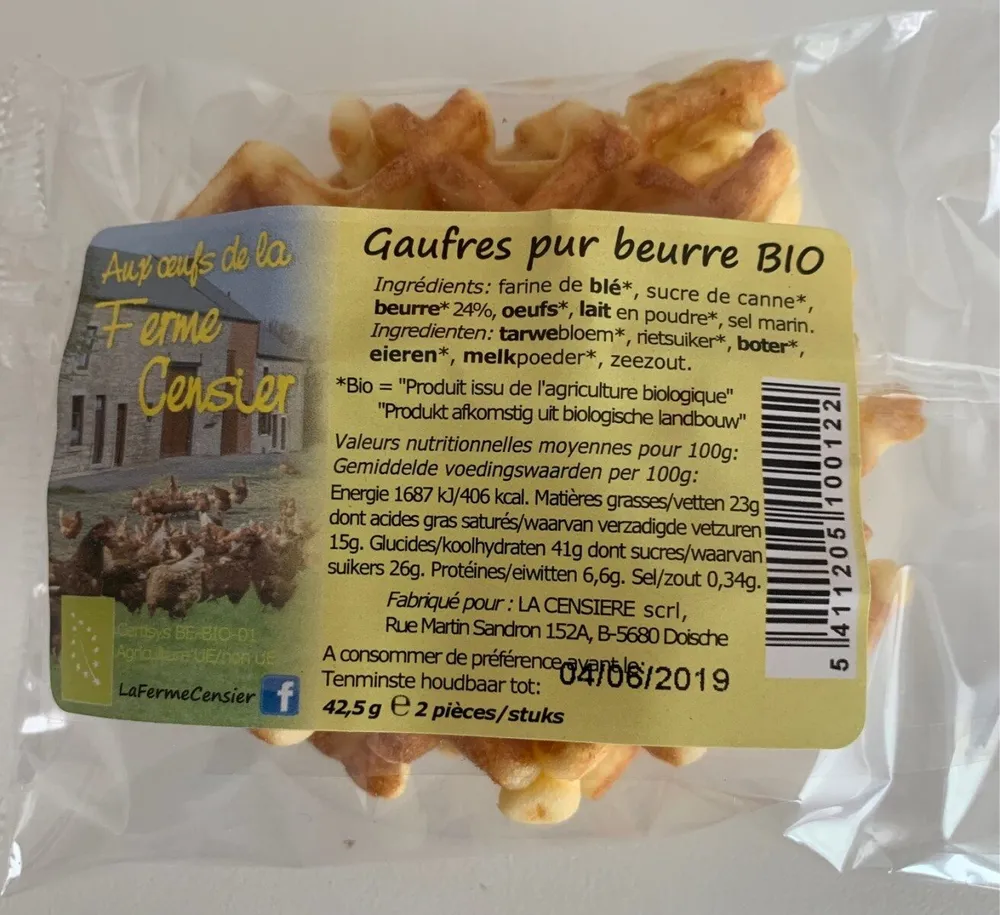 Gaufres pur beurre BIO