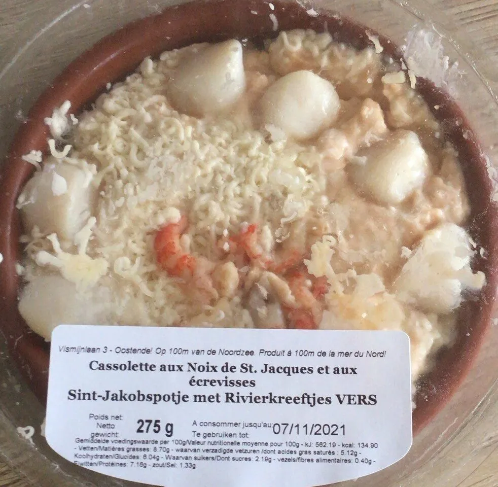 Cassolette aux noix de st jacques et aux ecrevisses