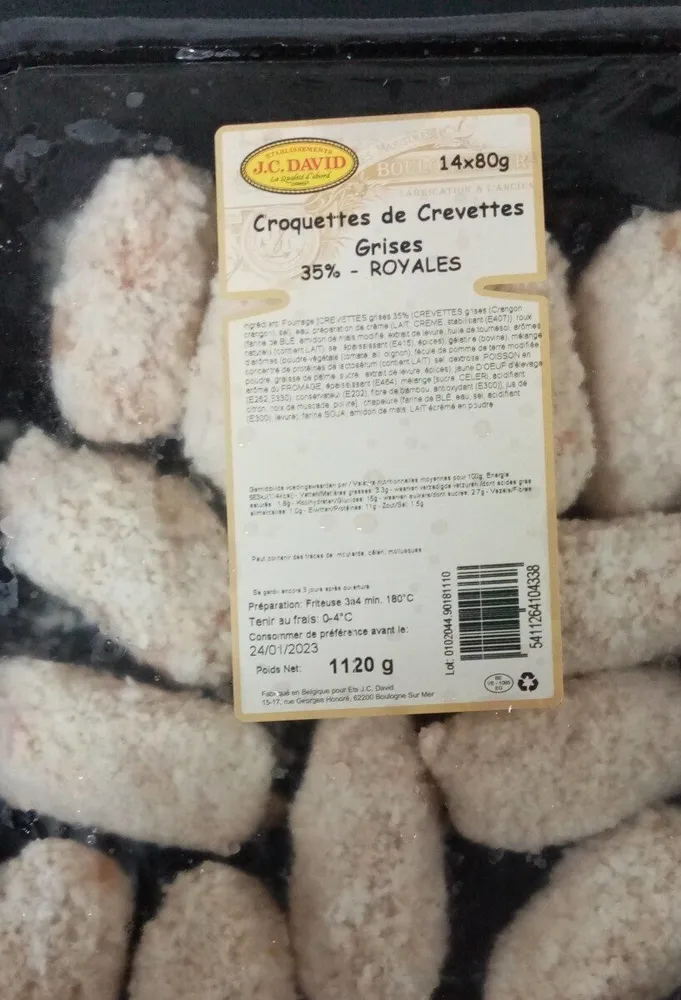 Croquettes de crevettes grises royales