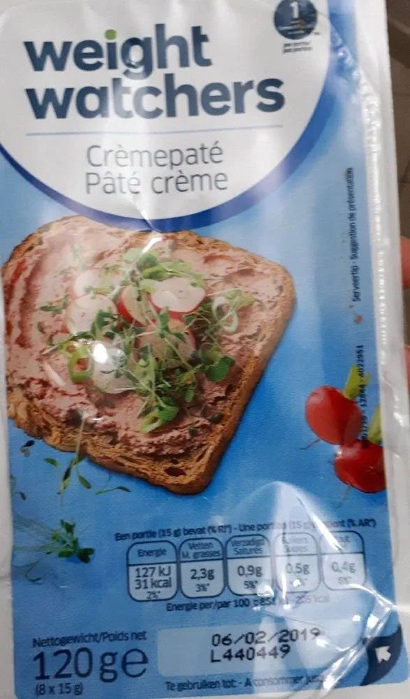 Pâté Crème 16%, Weight Watch