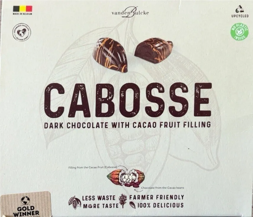 Dark chocolate with cacao fruit filling