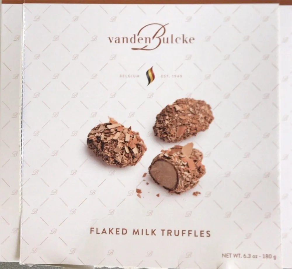 Flaked milk truffles