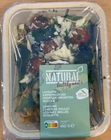 Linguine cube de poulet legumes grilles roquette