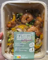 Crevettes sauvages teriyaki nouilles de soba