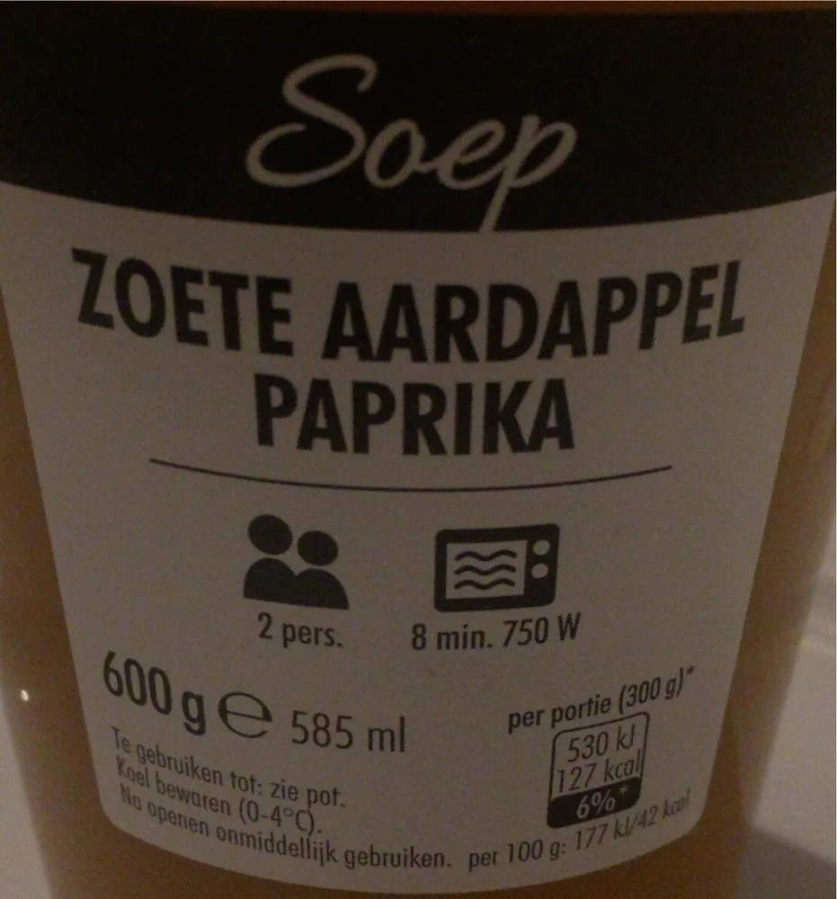 Zoete aardappel paprikasoep