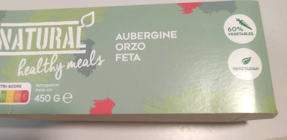 Aubergine orzo feta