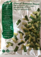 Duo de haricots plats coupés