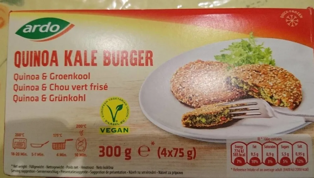 Quinoa kale burger