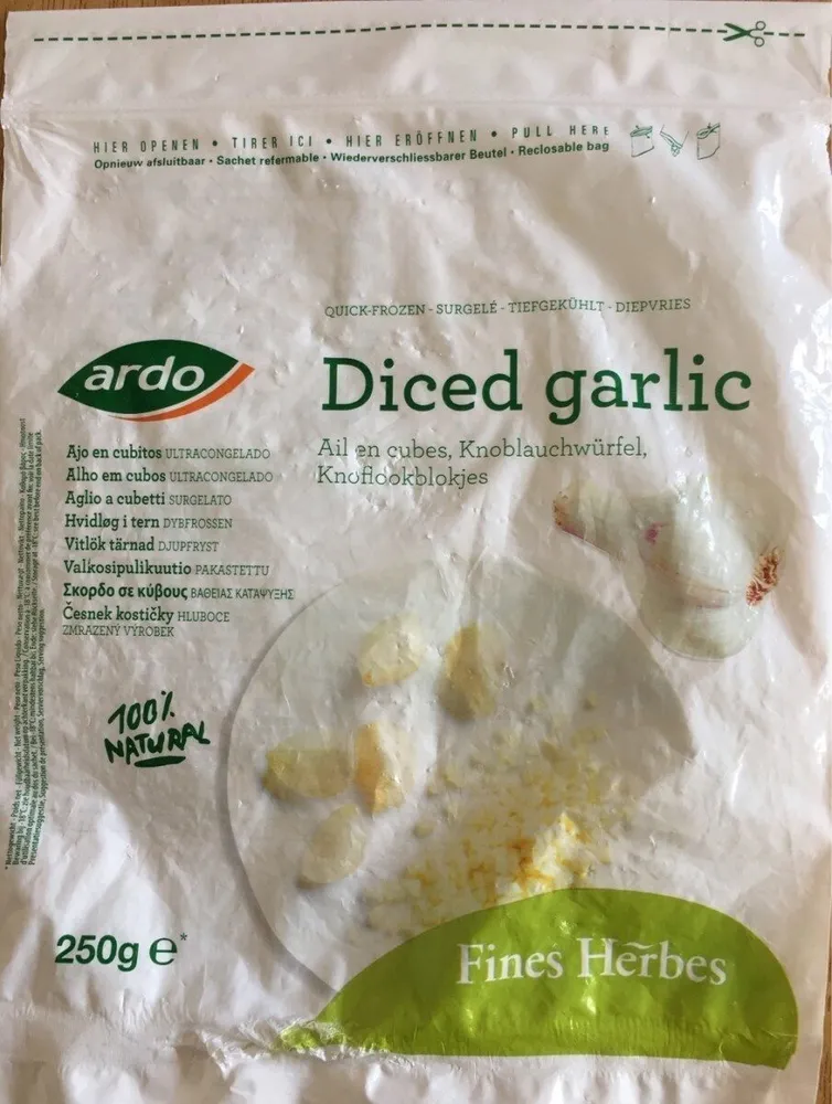 Diced garlic