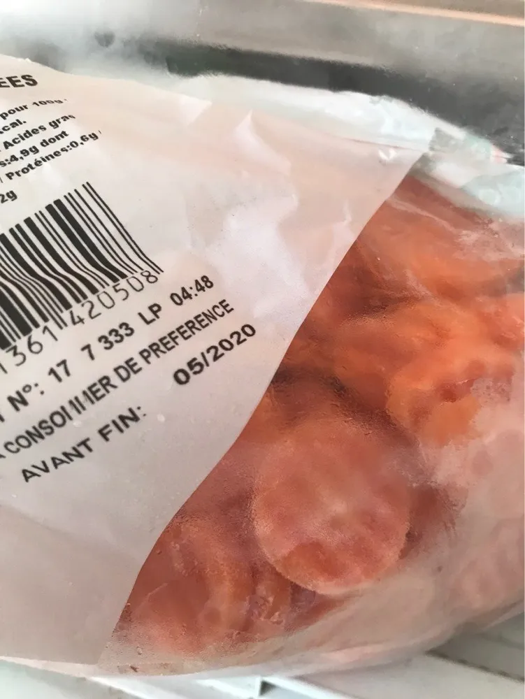 Carottes en rondelles ondulees