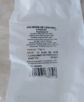 Julienne de légumes surgelee