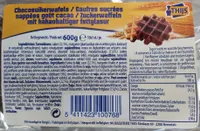 Gaufres sucrées nappées goût cacao
