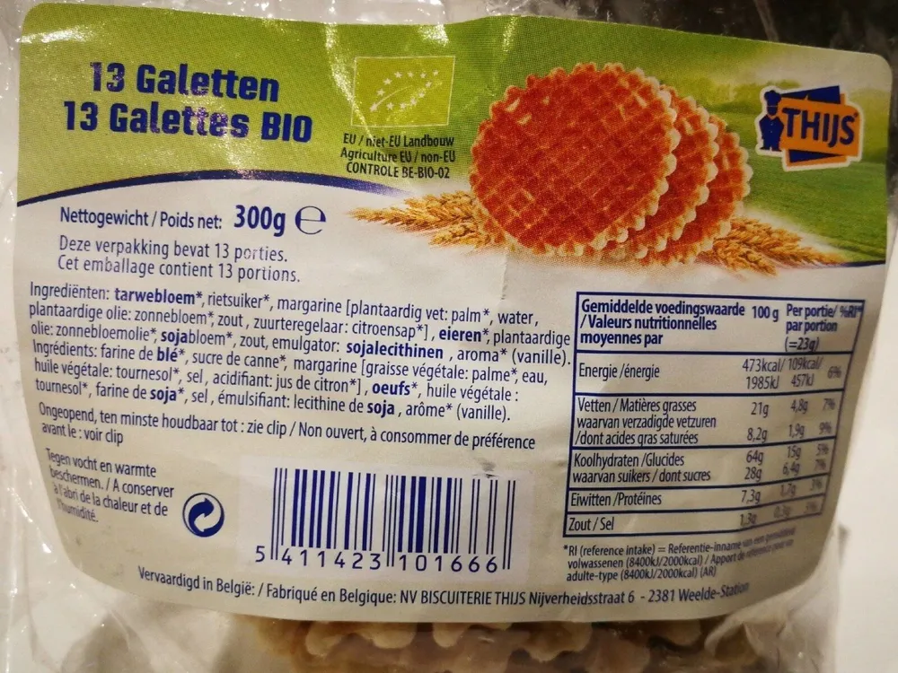 13 galettes bio