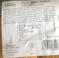 Poulet jambon-fromage
