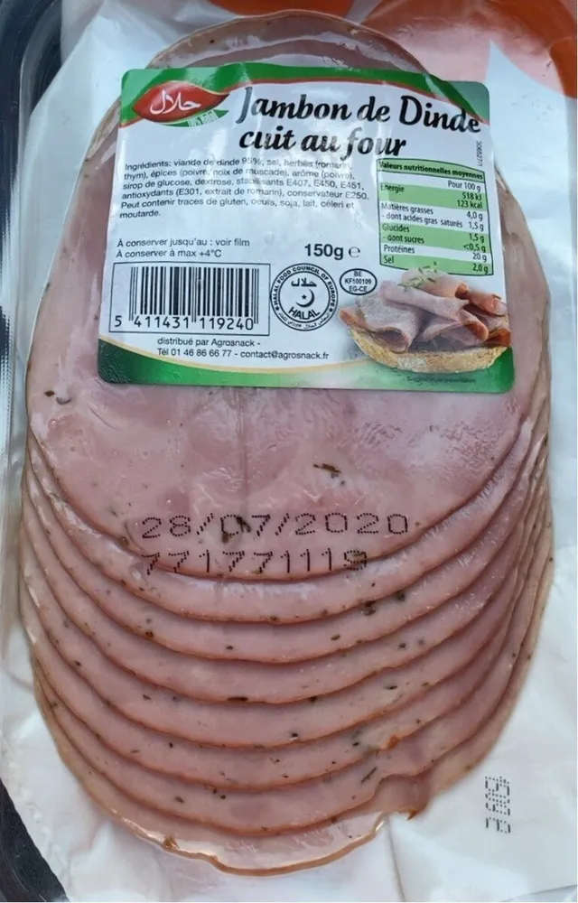 Jambon de dinde cuit au four