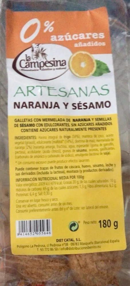 artesanas naranja y sesamo