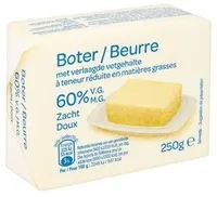 Beurre doux à teneur réduite en matières grasses 60% M.G