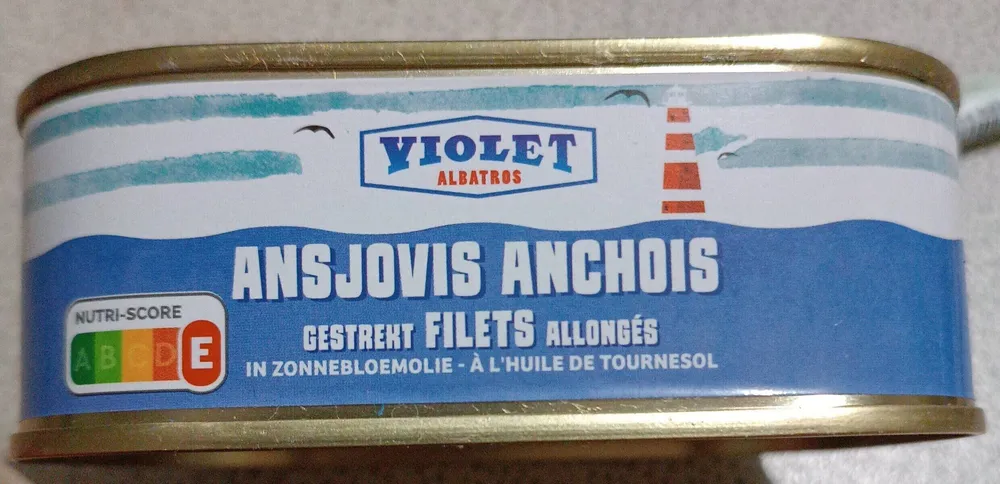 Ansjovis Anchois Gestrekt Filets Allongés in Zonnebloemolie - à l'huile de tournesol
