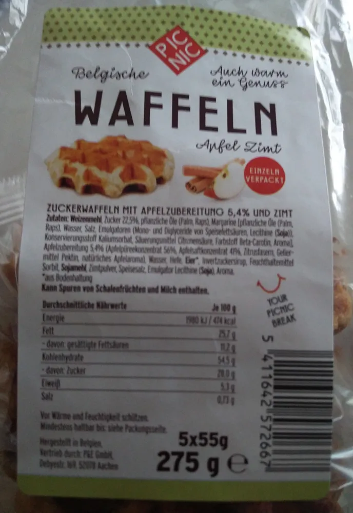 Belgische Waffeln Apfel Zimt