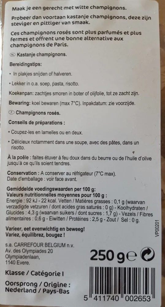 Champignons rosés