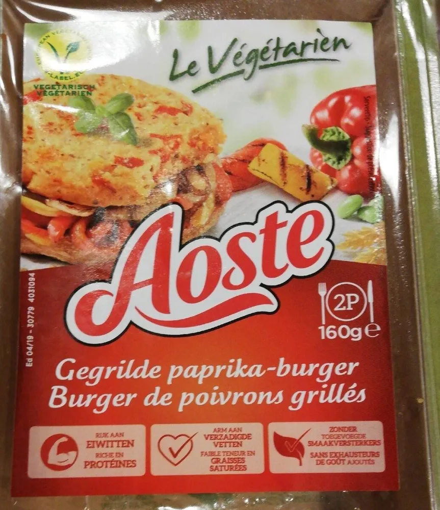 Burger de poivrons grillés