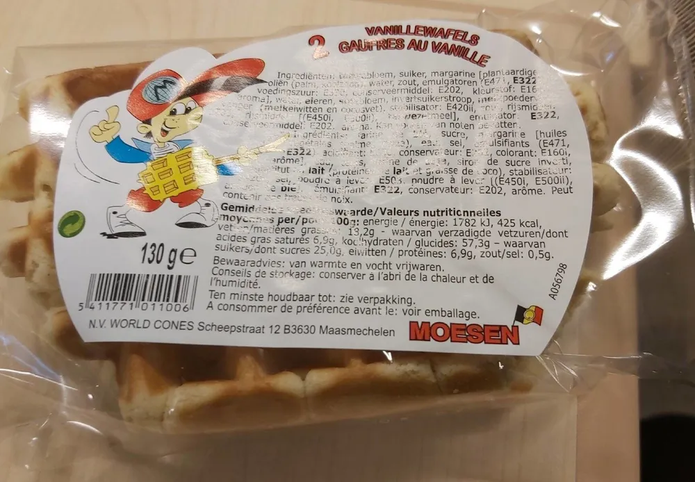 2 vanillewafels